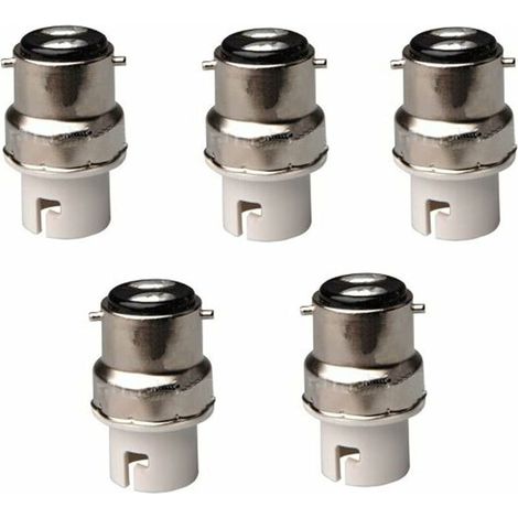 Lot de 5 adaptateurs d'ampoule B22 vers B15 / BA15D / B15D ou LED (1/3)
