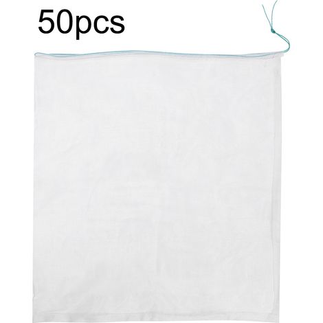 50 Sacs Filet de Protection pour Fruits et Légumes du Jardin, Anti-Oiseaux avec Cordon de Serrage, Outil de Jardinage en Maille (1/5)