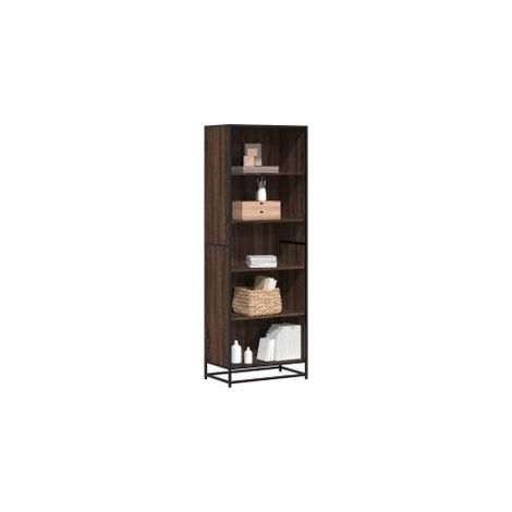 Bibliothèque chêne marron 60x35x170,5 bois d'ingénierie (1/5)