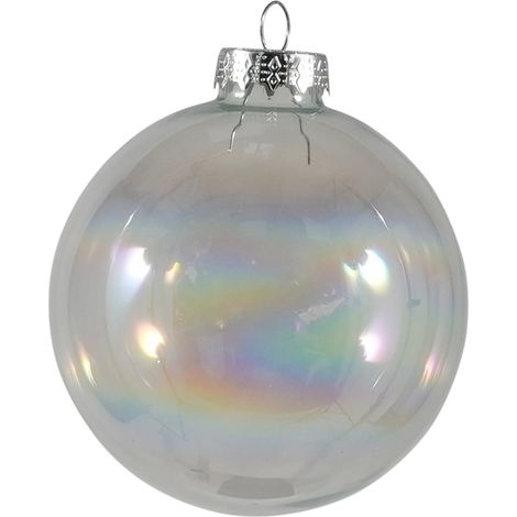 ARPIMEX Box 4 Sfere di Natale D 120 Mm Vetro Iridescente
