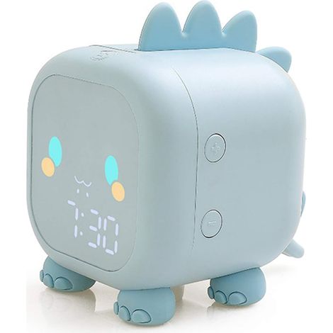 ZOLGINAH Réveil lumineux pour enfant fille - Réveil numérique pour fille et garçon avec simulateur de lever du soleil - Fonction snooze - Sans tic-tac - Réveil silencieux pour garçons et filles (bleu) (1/5)