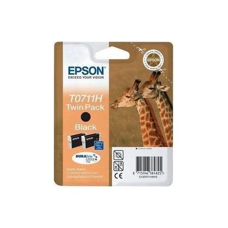 Epson Tinten Doppelpack T0711H 11,1ml schwarz (C13T07114H10)