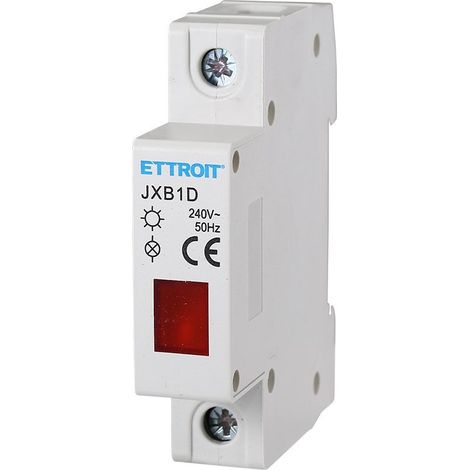 Indicatore Luminoso Modulare 230V Rosso Occupa 1 Modulo DIN Lampada Spia Led Segnalazione (1/3)