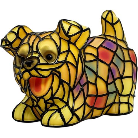 Lampe Nuit Chien - Veilleuse LED Rechargeable USB-C - Figurine Décorative en Résine - Pour Bureau Table de Chevet Étagère - 1 Pièce (1/5)