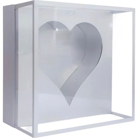Eleganter herzförmiger Acrylbehälter – Silber