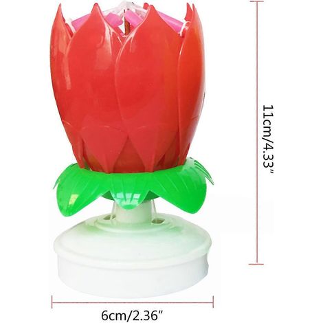 Bougie musicale Belle Fleur de Lotus, Bougie musicale rotative (1/4)