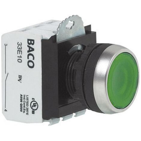 BACO BAL21AH10L L21AH10L Bouton-poussoir collerette plastique, chromé rouge 1 pc(s) (1/3)