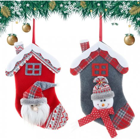 Pcs Chaussettes de Noël Bas Personnalisé à Suspendre Botte Noel Sac Suspendue 2 (1/5)