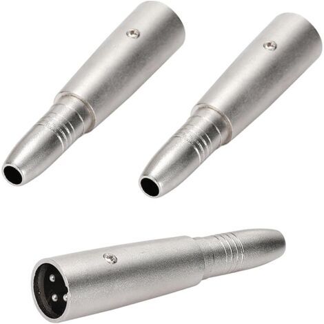 Pair Adaptateur XLR mâle vers 1/4\" femelle, convertisseur TS/TRS vers XLR pour microphone audio (1/5)