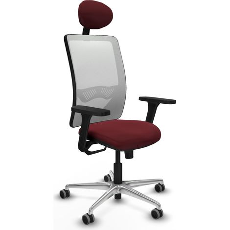 Sedia da ufficio piqueras y crespo Zulema pelle sintetica garnet alluminio (1/2)