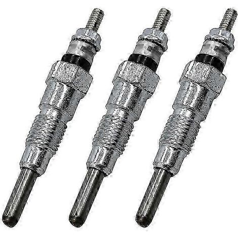 Lot de 3 bougies de préchauffage de 10 mm pour moteurs Kubota D650, D750 et D850 - Bougies de préchauffage de rechange pour le démarrage du moteur (1/5)