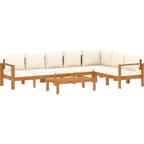 Maison Exclusive - Salon de jardin avec coussins 5 pcs Bois d'acacia solide (1/5)