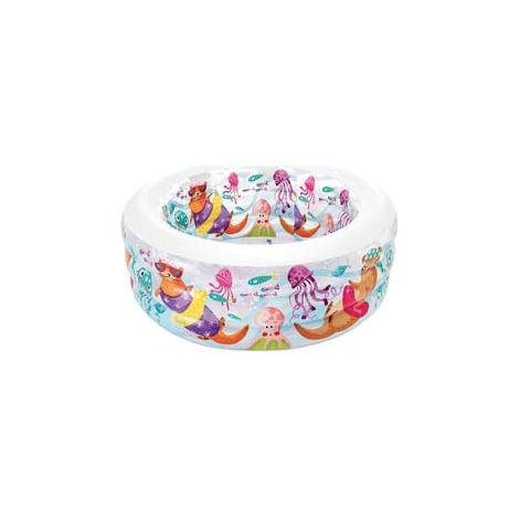 PISCINA GONFIABILE TONDA  AQUARIUM  +6 ANNI  cm.152x56h.  peso kg.3,50 (58480)    INTEX