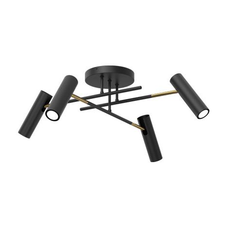Plafoniera Axion moderna nero-oro 4xGU10 8W Luminex