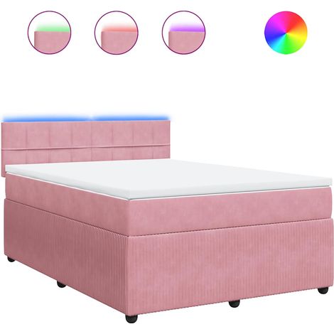 Maison Exclusive - Boxspringbett mit Matratze Rosa 140x200 cm Sam