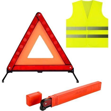 2-in-1-Autosicherheitsset – Faltbares Warndreieck und reflektierende Sicherheitsweste – mit Aufbewahrungstasche – Pflichtausstattung im Auto (1/5)
