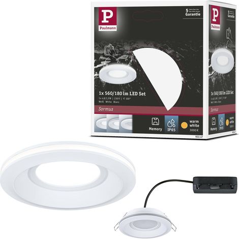 Spot encastré LED IP65 rond 100mm 4,8/1,5W 560lm / 180lm 230V 3000K Blanc (1/5)