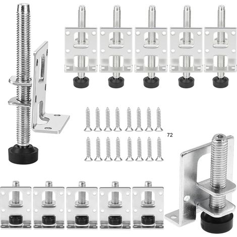 12 Stück Verstellbare Möbelfüße Set, 55/102mm Schwerlast-Möbel-Nivellierfüße, Höhenverstellbare Füße für Möbel mit 72 Kleine Schraube, für Möbel, Tisch, Regale, Schränke, Werkbank (1/5)