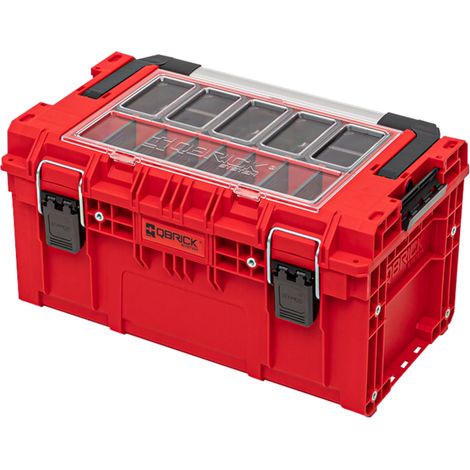 Qbrick System PRIME Toolbox 250 Expert RED ULTRA HD Custom con organizador apilable 535 x 327 x 277 mm 26 l IP66 con 5 embutidos y 10 separadores