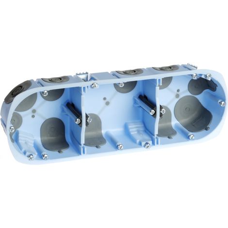 Caja empotrable eurohm 3 puestos diámetro 67 mm plástico