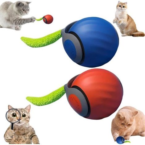 2.0 Jouet interactif intelligent pour chat avec 2 modes, balle à déplacement automatique, rechargeable par USB chat d'intérieur. (1/5)