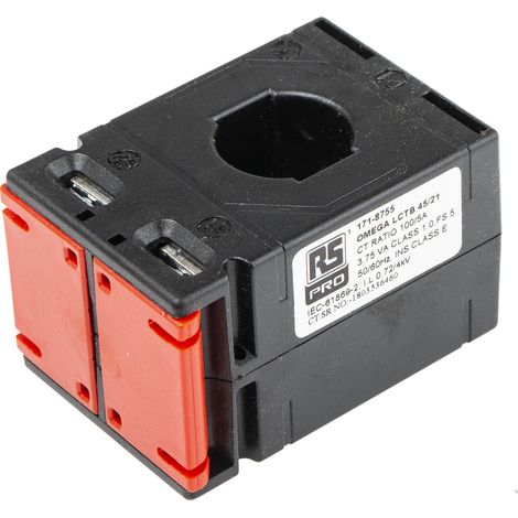 Transformateur de courant RS PRO, 100A, 5 A, 100:5, type A clipser ( Prix pour 1 ) (1/3)