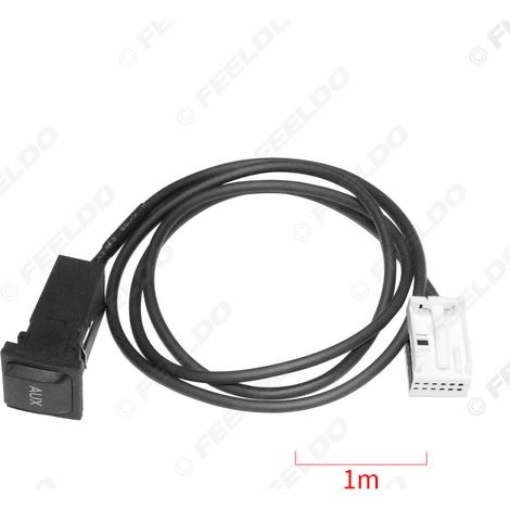 Compatible with a 12-pin AUX audio cable/CD player adapter for Volkswagen Golf 6/Tiguan/Skoda/RCD510 (1/5)