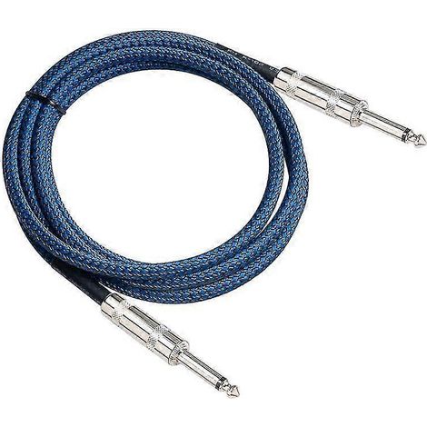 Câble de guitare électrique 6,35 mm, câble audio pour boîtier électrique, réduction du bruit, ligne tressée et blindée (1/5)