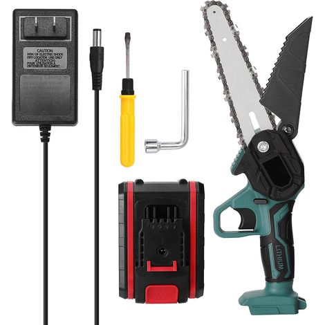21V wiederaufladbare, tragbare elektrische Astsäge, Mini-Holzspalt-Kettensäge, Einhand-Holzbearbeitung