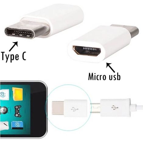Mini adattatore ricarica da micro usb a type-c connettore LD-9236