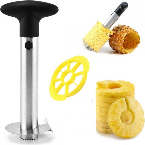 Coupe Ananas, Acier Inoxydable, Facile à Nettoyer, Poignée Antidérapante, Coupe Fruit pour les Anneaux de Fruits de Cuisine (1/5)