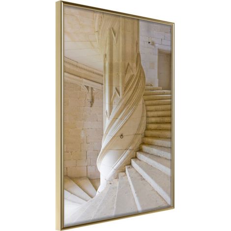 Affiche Murale Encadrée "Winding Entrance" 30 x 42 cm Or