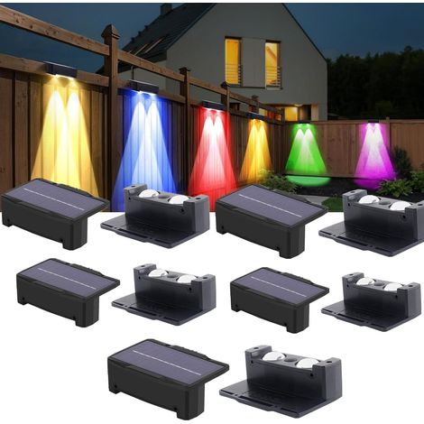Applique Murale Exterieure Sans Fil Lampe Solaire,CCT Lampe Solaire Exterieur Jardin Up Down Réglable,IP65 Étanche Lumière Exterieur pour Clôture,Cour,Patio-4PCS (1/5)