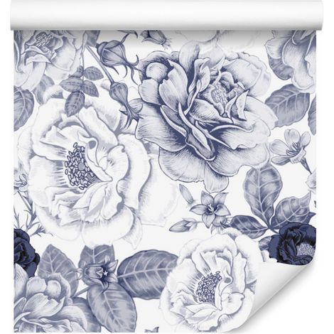 Papier peint Roses et Pivoines pour Salon et Chambre 50x1000 cm (1/5)