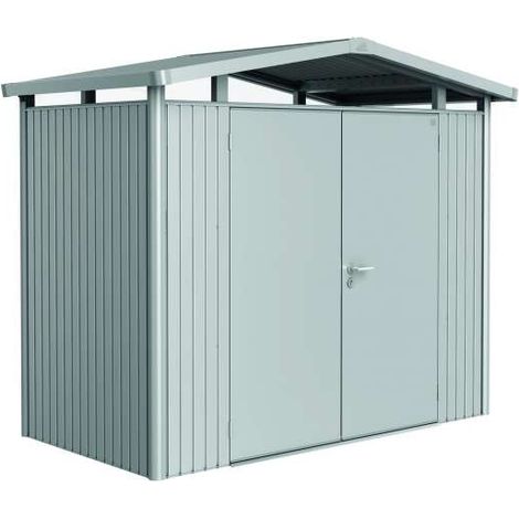 Casetta Panorama Misura P1 argento metallizzato con porta a due battenti