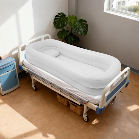 YISSALE -Outillage -Baignoire de douche gonflable médicale, baignoire de douche à table avec pompe pour les personnes âgées, les personnes handicapées, les patients hospitalisés et les malades en lit