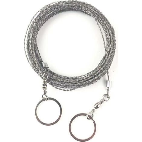 Scie à fil de poche en acier inoxydable,Compacte,Outil de sciage d'urgence portable,Scie à main,Pour couper des arbres,10 m (1/4)