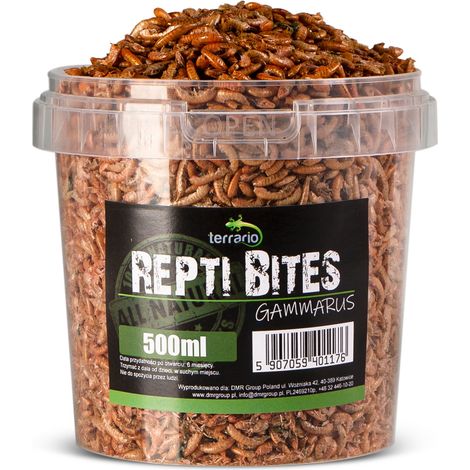 Gammarus Trockenfutter für Reptilien und Amphibien im Terrarium, 500 ml