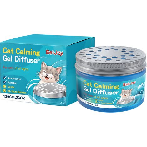 Katzen-Komfortgel-Diffusor – Tägliche Pflege für die Stimmung Ihrer Katze – Beruhigender und wohltuender Diffusor für den Innenbereich – 120 g -- DE (1/5)