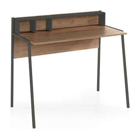 Mesa estudio Mod-Tokio acabado nogal/grafito, 50 x 105 x 90 cm (fondo x ancho x alto) (1/2)