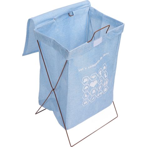 Panier de rangement pour serviettes imperméable, pliable en coton et lin, simple et pratique, idéal pour salon de coiffure et maison. (1/5)