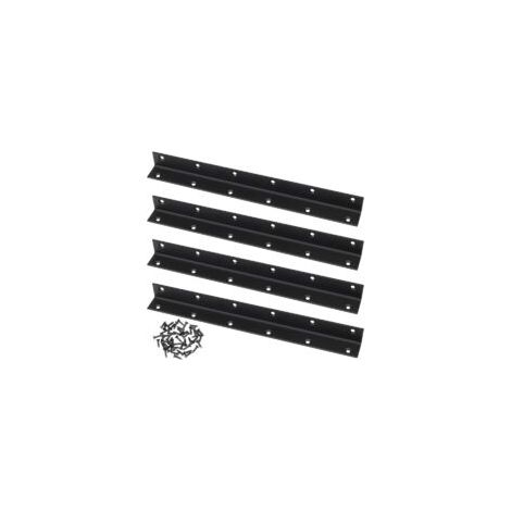 L-förmiger Eckverbinder, 4er-Pack, 90°-Winkelverbinder mit Lochung, robuste Verstärkung für Holz, für Verstärkungen, Reparaturen, Tische, Schränke, Möbel – 275 x 25 x 25 mm – Crezuo