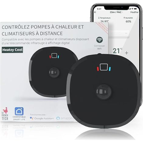 Cool WiFi Smart Thermostat - Wireless Smart Controller for Heat Pump and Air Conditioner - Compatible with , - Energy Efficiency (1/5)