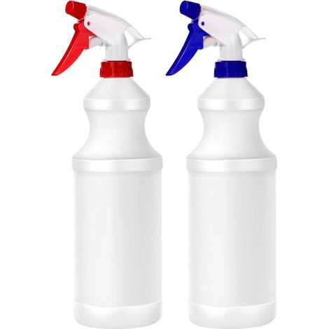 Botellas de plástico vacías con pulverizador para jardín, plantas, cocina y uso en interiores (2 unidades) (1/5)