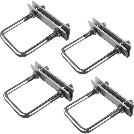 Square U Bolts with Nuts and Frame Plate Seals Pipe Mounting Roof Box Fastener Spare Wheel Holder Trailer (1/5)