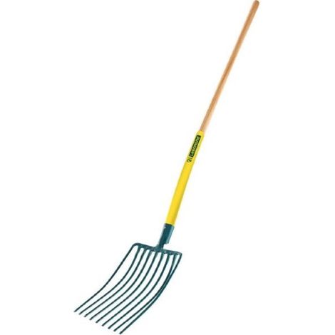 Fourche à cailloux douille 9 dents manche bois certifié PEFC 100%
