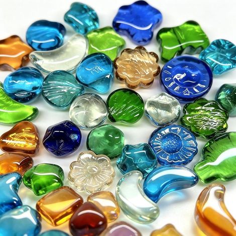 450 g Billes Forme Décorations Colorées Pierre Precieuse Styles Aléatoires Pierres Précieuses pour Aquarium vases Bricolage Cadeaux de Noël ou d'anniversaire(Environ 20 Pierres) (1/5)