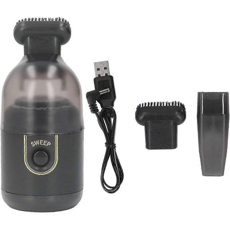 Mini aspirateur à main sans fil, rechargeable par USB, compatible avec la maison, la voiture et le bureau, noir élégant WHBYV (1/4)