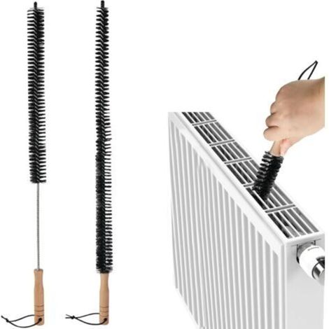 Lot de 2 brosses de nettoyage pour radiateurs de 60 cm - Brosse de nettoyage pour radiateurs - Outil de nettoyage pour radiateurs