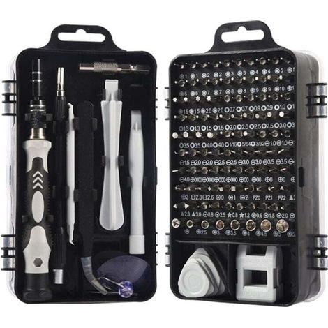 Set di 115 utensili di precisione, set di cacciaviti - Strumenti di meccanica di precisione per la riparazione di cellulari, occhiali, laptop, tablet, ecc. -Crezuo